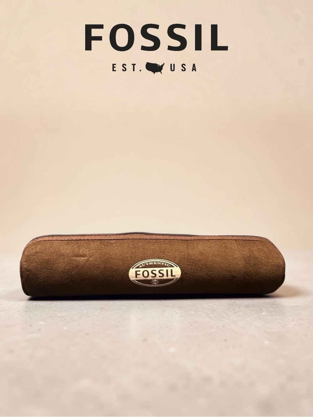 Fossil Brown Accessory Pouch
